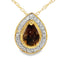 .39ct Quartz and Diamond Pendant in 10KT Yellow Gold