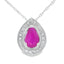 .51ct Colgante de Rubí y Diamante en Oro Blanco de 10KT