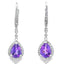 2.13ct Amethyst Diamond Dangle Earrings in 10KT White Gold