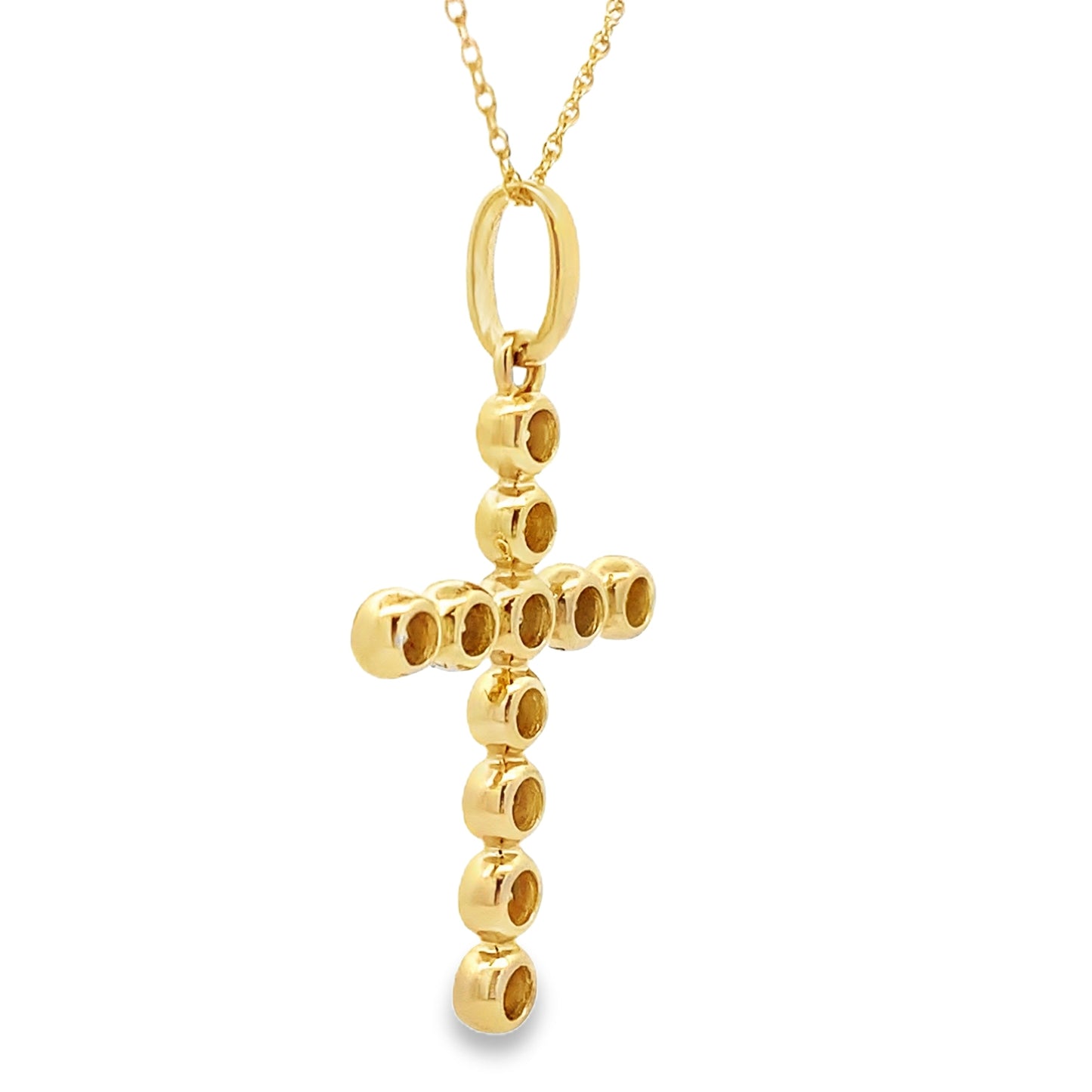 .50ct Diamond Cross Pendant in 14KT Yellow Gold