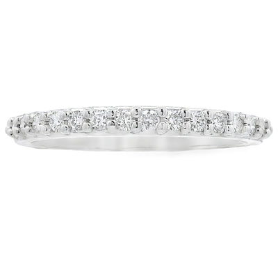 Bague de mariage en diamant naturel de 0,25 ct en or blanc 14KT