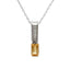 .06ct Pendentif en Diamant Citrine en Or Blanc 10KT