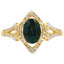 Bague en Saphir Naturel de 1,13 ct avec Diamants en Or Jaune 14KT