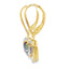 Boucles d'oreilles pendantes en topaze mystique en or jaune 10KT