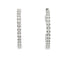 Genuine 1.53ct Diamond Hoop Earrings in 10KT White Gold