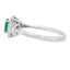 Genuine .45ct Emerald Diamond Ring in 10KT White Gold