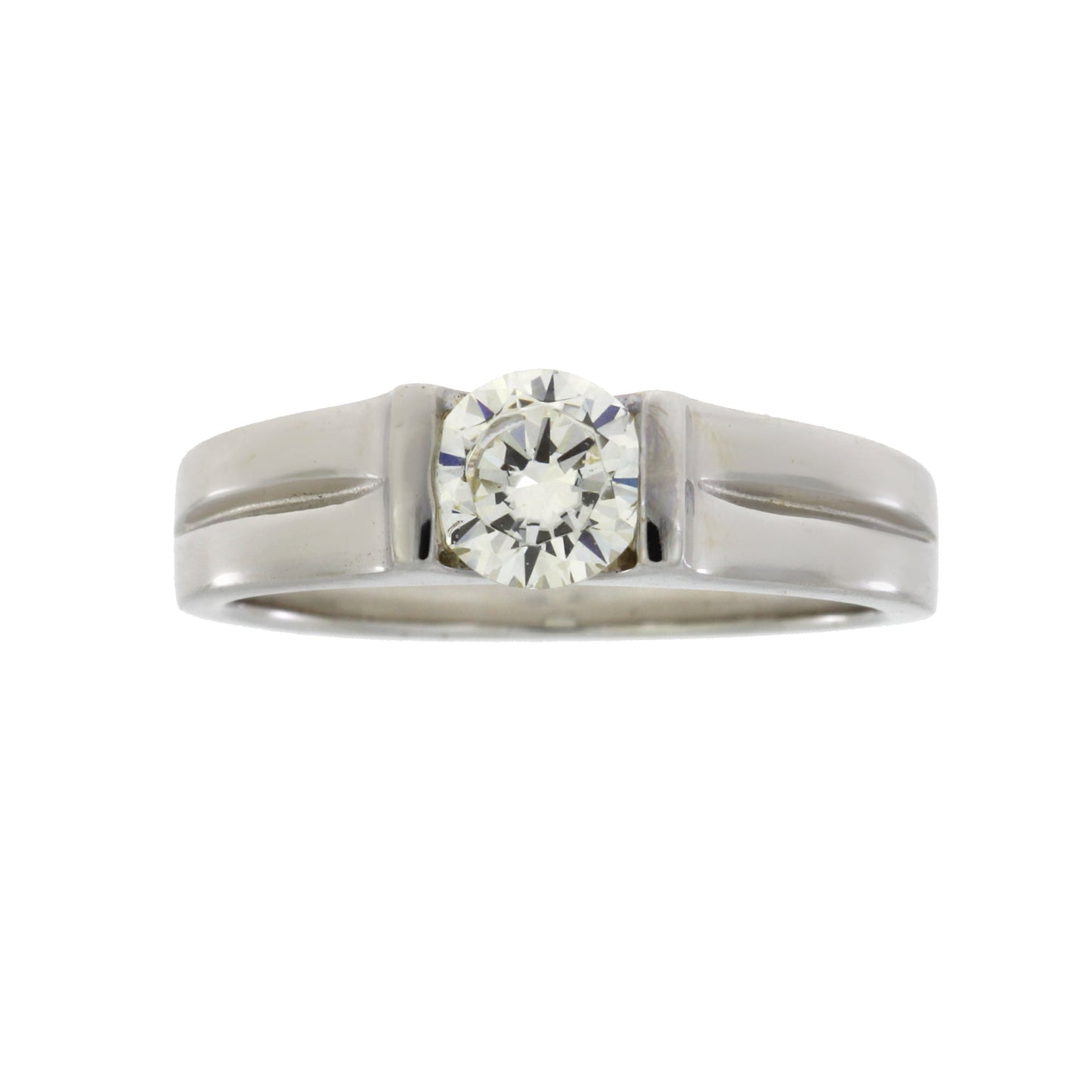 Genuine Cubic Zirconium Sterling Silver Engagement Ring