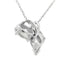 Pendentif en diamant cultivé en laboratoire en or blanc 14KT
