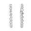 Pendientes de aro de diamante cultivado en laboratorio de 3.10ct en plata esterlina