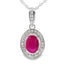 .70ct Ruby and Diamond Pendant in 10KT White Gold