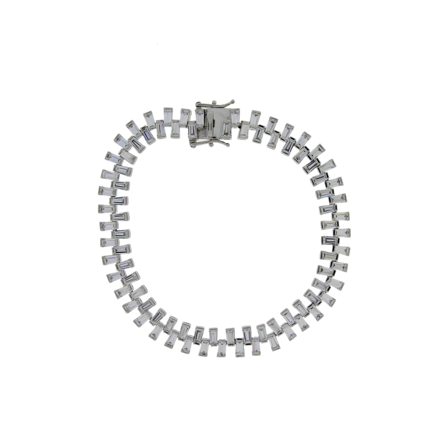 Bracelet de tennis en zircon cubique naturel en argent sterling