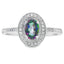 .61ct Mystic Fire Topaz & Diamond Ring in 10KT White Gold