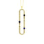 Pendentif de mode en diamant et saphir en or jaune 14KT