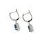 Boucles d'oreilles pendantes en topaze bleue de Londres de 0,88 ct en or blanc 14KT