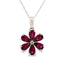 Rhodolite Garnet Pendant in 14KT White Gold