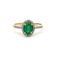 Genuine .74ct Emerald Diamond Ring in 14KT Yellow Gold