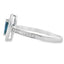 Bague en diamant saphir véritable de 0,54 ct en or blanc 10KT