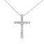 Colgante de Cruz de Diamante de 0.35ct en Oro Blanco de 14KT