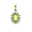 .96ct Peridot & Diamond Pendant in 10KT Yellow Gold