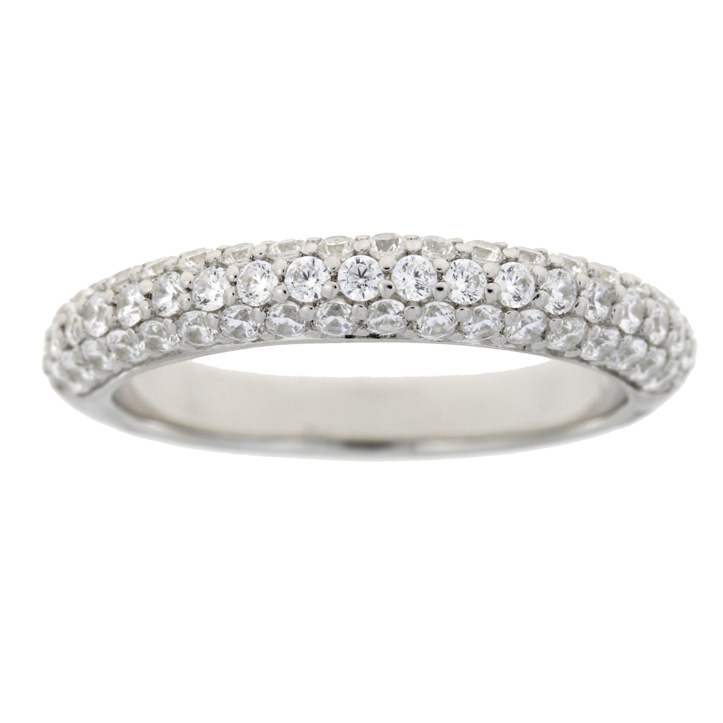 Bague de mariage élégante en zircon cubique en argent sterling