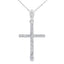 Pendentif Croix en Diamant de 0,25 ct en Or Blanc 14KT