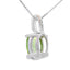 Pendentif en péridot et diamant de 1,34 ct en or blanc 10KT