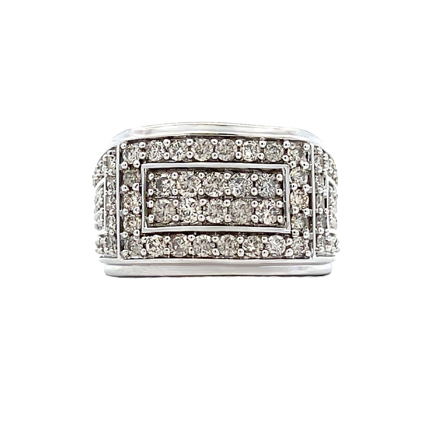2.04ct Diamond Men's Ring in 10KT White Gold