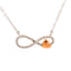 Diamond Heart Love Pendant in Sterling Silver & 14KT Gold