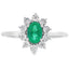 Genuine .43ct Emerald Diamond Ring in 10KT White Gold