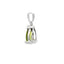 Pendentif en péridot naturel de 0,83 ct en or blanc 10KT
