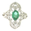 Anillo de Diamante de Esmeralda de 0.70ct en Oro Blanco de 10KT