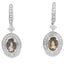 Boucles d'oreilles pendantes en diamant quartz de 0,88 ct en or blanc 10KT