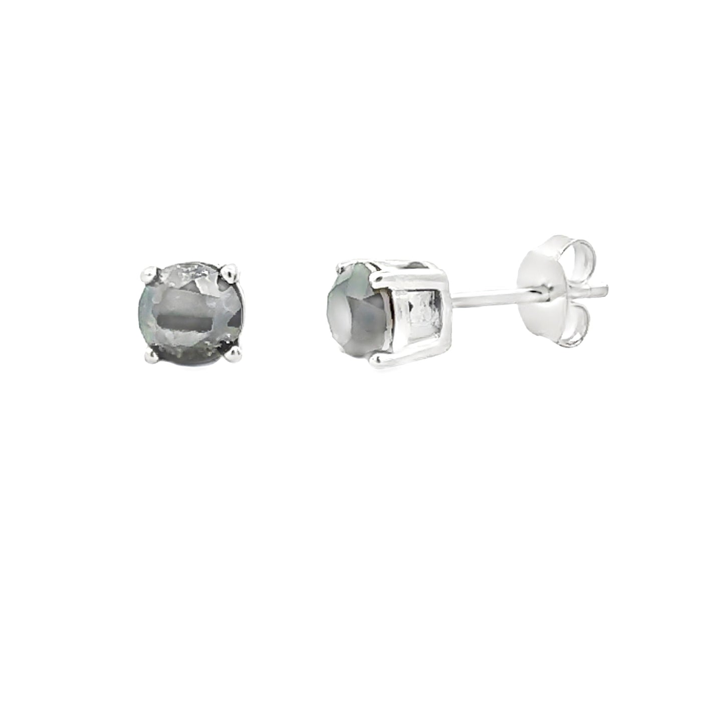 Boucles d'oreilles en diamant noir de 1,50 ct en argent sterling