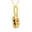 Colgante de Granate y Diamante de 1.31ct en Oro Amarillo de 10KT