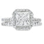 Bague de fiançailles en zircon cubique véritable en argent sterling