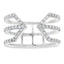 Anillo de Diamante Genuino de 0.50ct en Oro Blanco de 10KT