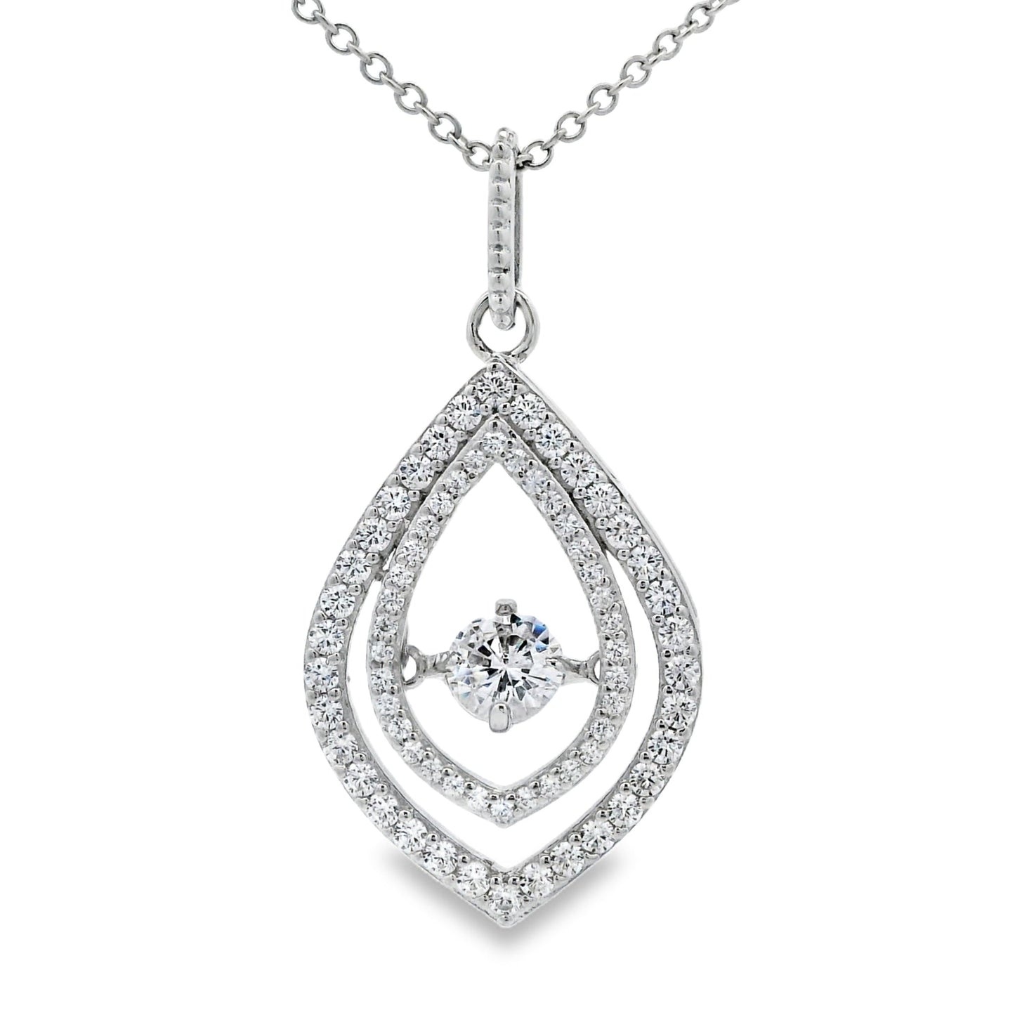 Pendentif de mode en zircon cubique naturel en argent sterling
