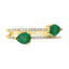 Genuine .50ct Emerald and Diamond Ring in 14KT Yellow Gold