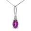 .40ct Pendentif en Grenat Rhodolite en Or Blanc 10KT