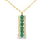 .30ct Colgante de Diamante Esmeralda en Oro Amarillo de 14KT