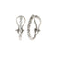 Pendientes de aro de diamante genuinos de 1.00ct en oro blanco de 14KT