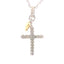 .15ct Diamond Cross Pendant in Sterling Silver