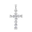 Colgante de Cruz de Moissanita en Plata de Ley
