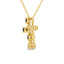 .32ct Sapphire Cross Pendant in 10KT Yellow Gold