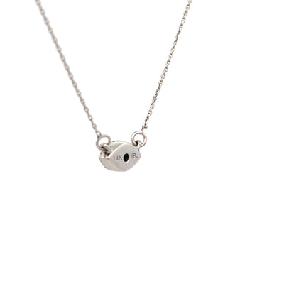 .12ct Emerald & Diamond Pendant in 14KT White Gold