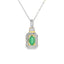 .57ct Pendentif Émeraude & Diamant en Or Jaune 14KT