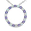 Pendentif Cercle d'Amour en Opale Créée en Argent Sterling