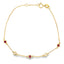 Natural Ruby and Diamond Bracelet in 14KT Yellow Gold