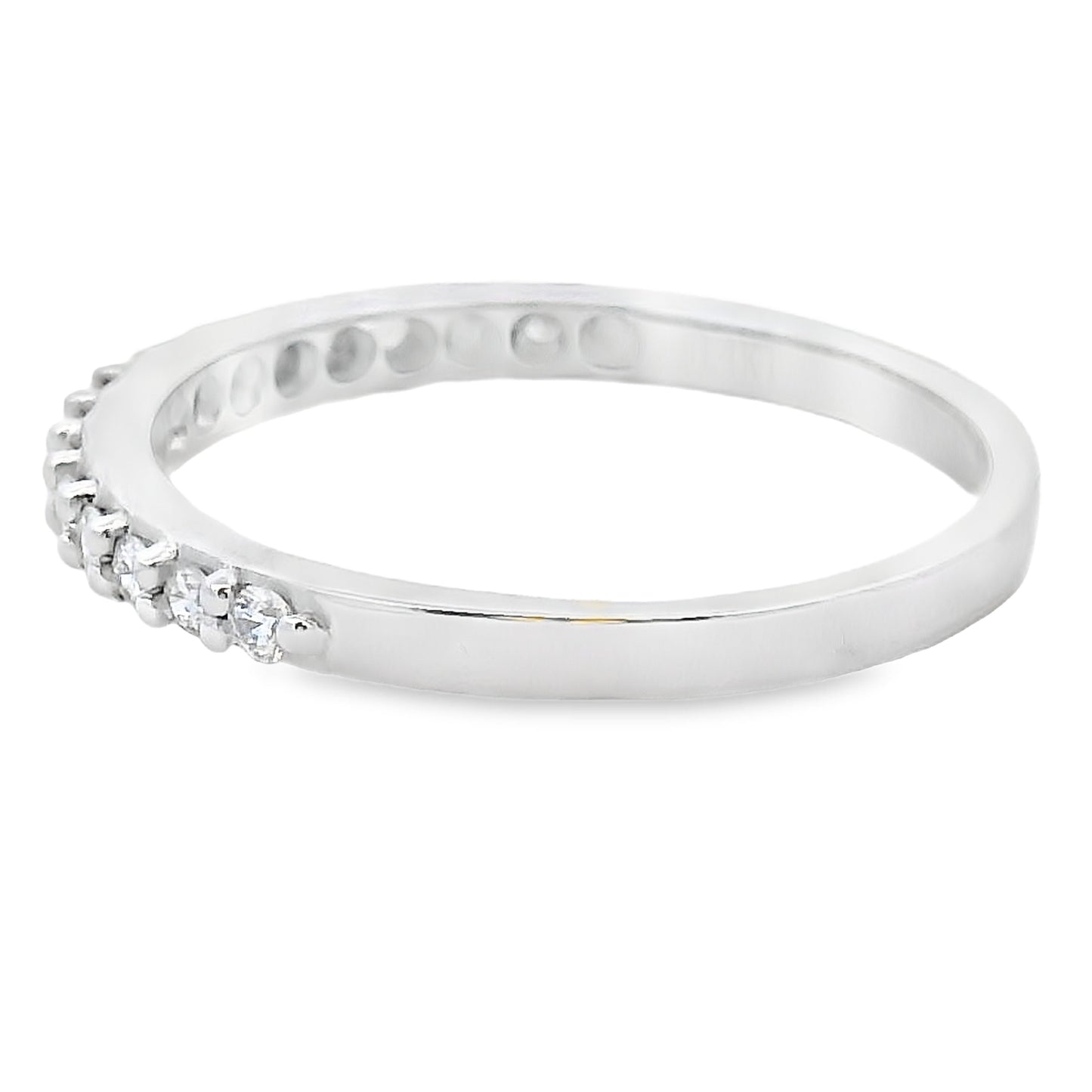 Bague de mariage en diamant de 0,25 ct en or blanc 14KT