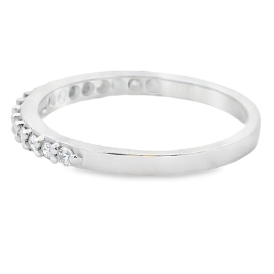 Bague de mariage en diamant de 0,25 ct en or blanc 14KT